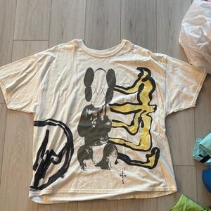 Men's Graphic Tee in Cream and Black